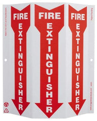 NMC - Fire Extinguisher, Rigid Plastic Fire Sign - 9" Wide x 12" High - USA Tool & Supply