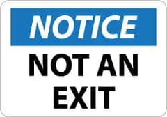 NMC - Notice - Not An Exit, Aluminum Exit Sign - 14" Wide x 10" High - USA Tool & Supply