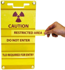 NMC - 16-1/2" Long x 8" Wide, Rigid Plastic Safety Sign - Rectangle, 0.01" Thick, Use for Hazardous Materials - USA Tool & Supply