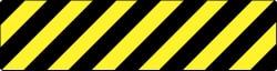 NMC - Blank, Anti-Skid Pressure-Sensitive Vinyl Floor Sign - Rectangle, Black on Yellow, Adhesive Backed, For Exit, Entrance & Directional - USA Tool & Supply