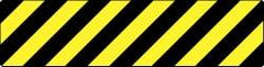 NMC - Blank, Anti-Skid Pressure-Sensitive Vinyl Floor Sign - Rectangle, Black on Yellow, Adhesive Backed, For Exit, Entrance & Directional - USA Tool & Supply