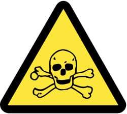 NMC - ISO Label - Black & Yellow, 2" Long x 2" High, Sign Muscle Finish - USA Tool & Supply