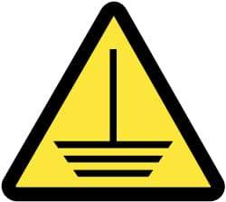 NMC - ISO Label - Black & Yellow, 2" Long x 2" High, Sign Muscle Finish - USA Tool & Supply