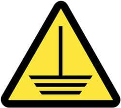 NMC - ISO Label - Black & Yellow, 2" Long x 2" High, Sign Muscle Finish - USA Tool & Supply