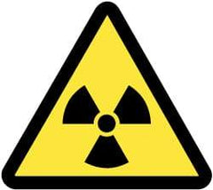 NMC - ISO Label - Black & Yellow, 4" Long x 4" High, Sign Muscle Finish - USA Tool & Supply