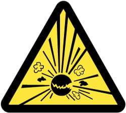NMC - ISO Label - Black & Yellow, 2" Long x 2" High, Sign Muscle Finish - USA Tool & Supply