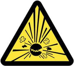 NMC - ISO Label - Black & Yellow, 2" Long x 2" High, Sign Muscle Finish - USA Tool & Supply