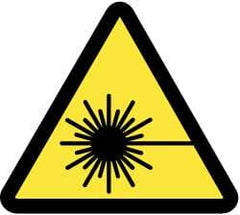 NMC - ISO Label - Black & Yellow, 2" Long x 2" High, Sign Muscle Finish - USA Tool & Supply