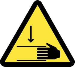 NMC - ISO Label - Black & Yellow, 4" Long x 4" High, Sign Muscle Finish - USA Tool & Supply
