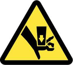 NMC - ISO Label - Black & Yellow, 4" Long x 4" High, Sign Muscle Finish - USA Tool & Supply