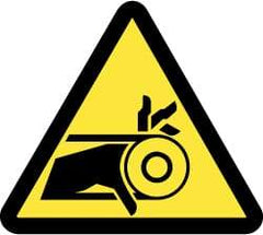 NMC - ISO Label - Black & Yellow, 4" Long x 4" High, Sign Muscle Finish - USA Tool & Supply