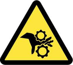 NMC - ISO Label - Black & Yellow, 4" Long x 4" High, Sign Muscle Finish - USA Tool & Supply