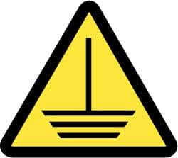 NMC - ISO Label - Black & Yellow, 4" Long x 4" High, Sign Muscle Finish - USA Tool & Supply