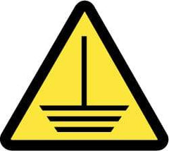 NMC - ISO Label - Black & Yellow, 4" Long x 4" High, Sign Muscle Finish - USA Tool & Supply