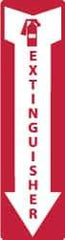NMC - Extinguisher, Pressure Sensitive Vinyl Fire Sign - 4" Wide x 12" High - USA Tool & Supply