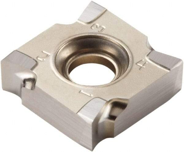 Seco - SNHQ120704 E05 Grade H25 Carbide Milling Insert - Uncoated, 0.277" Thick, 1/2" Inscribed Circle, 0.016" Corner Radius - USA Tool & Supply