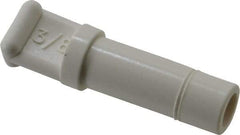 Parker - 3/8" OD, Bio-Sourced Nylon 11 Push-to-Connect Plug - 190 Max psi, White - USA Tool & Supply