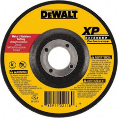 DeWALT - 24 Grit, 9" Wheel Diam, 1/4" Wheel Thickness, Type 27 Depressed Center Wheel - Zirconia Alumina, Resinoid Bond, 6,600 Max RPM, Compatible with Angle Grinder - USA Tool & Supply