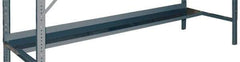Durham - Steel Straight Edge Workbench & Workstation Shelf - 12" Deep, 1-1/2" High, Use with Durham 120" Folding Leg Workbenches - USA Tool & Supply