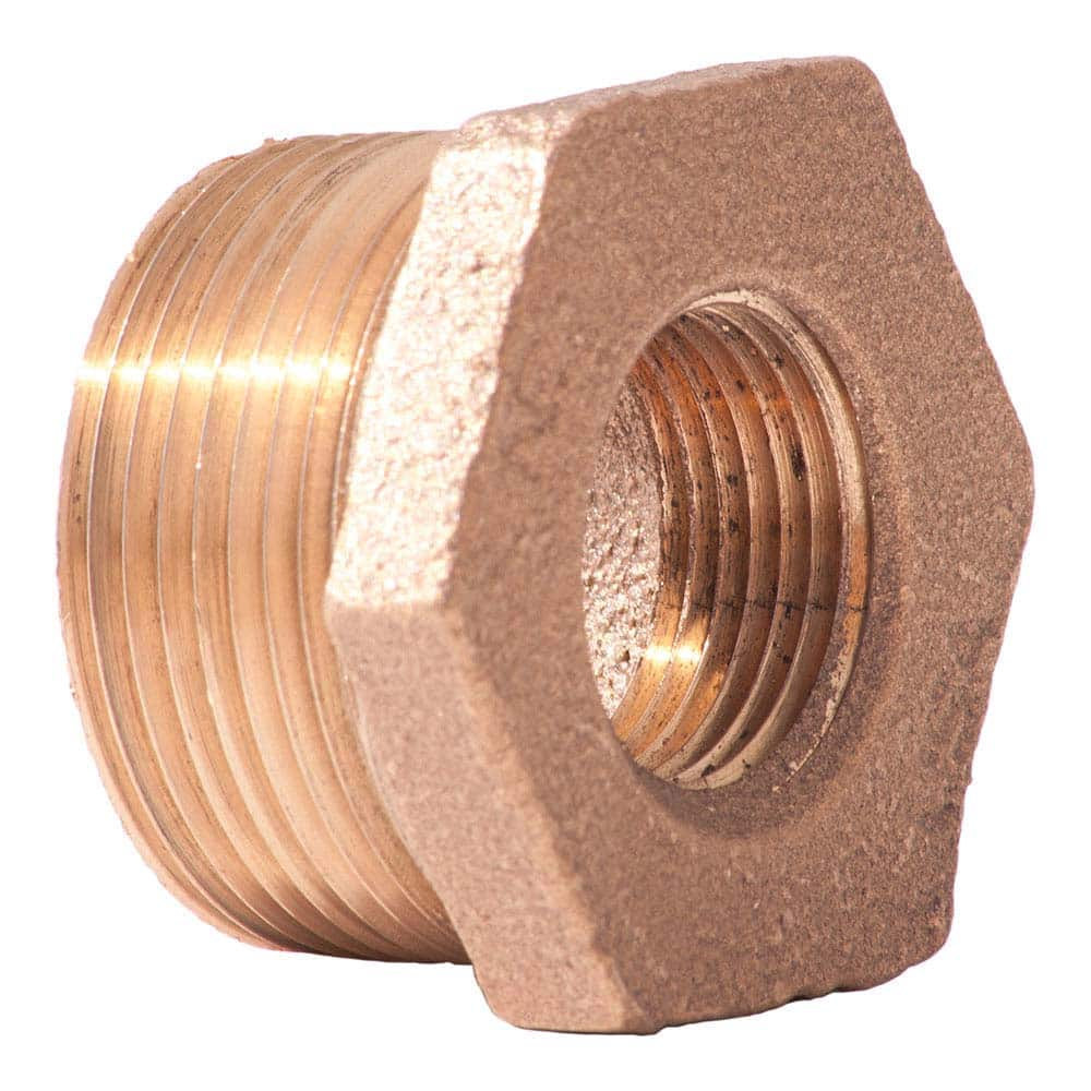 Merit Brass - Brass & Chrome Pipe Fittings Type: Hex Bushing End Connections: MNPT x FNPT - USA Tool & Supply