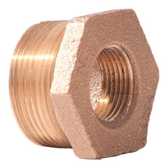 Merit Brass - Brass & Chrome Pipe Fittings Type: Hex Bushing Fitting Size: 1-1/2 x 1/2 - USA Tool & Supply