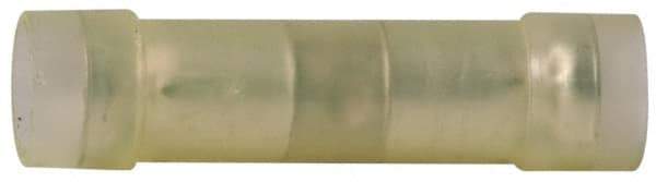 3M - 12 to 10 AWG Compatible, Nylon Fully Insulated, Crimp-On Butt Splice Terminal - Copper Contacts, Zinc Contact Plating, Yellow - USA Tool & Supply