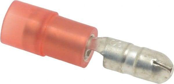 3M - 22 to 18 AWG Crimp Bullet Connector - Red Nylon Insulation - USA Tool & Supply