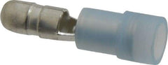 3M - 16 to 14 AWG Crimp Bullet Connector - 0.18" Bullet Diam, Blue Nylon Insulation - USA Tool & Supply