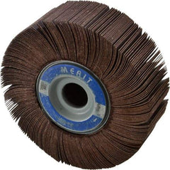 Merit Abrasives - 6" Diam, 120 Grit Aluminum Oxide Unmounted Flap Wheel - 1" Hole, 2" Wide, Coated, Fine Grade, 6,000 Max RPM , Cloth Backing - USA Tool & Supply
