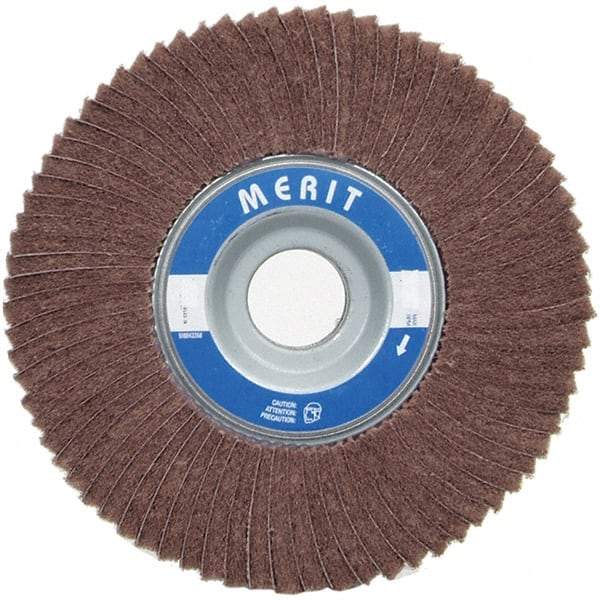 Merit Abrasives - 6" Diam, 240 Grit Ceramic Unmounted Flap Wheel - 1" Hole, 3" Wide, Coated, Very Fine Grade, 6,000 Max RPM , Cloth Backing - USA Tool & Supply