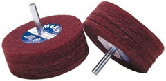 Merit Abrasives - 5" Diam, Medium Mounted Scrubber Buffing Wheel - 1 Ply, Medium Grade, 1/4" Shank Diam, 4,000 RPM - USA Tool & Supply