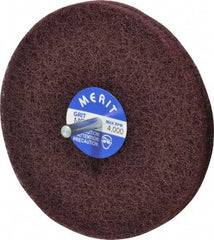 Merit Abrasives - 5" Diam, Medium Mounted Scrubber Buffing Wheel - 2 Ply, Medium Grade, 1/4" Shank Diam, 4,000 RPM - USA Tool & Supply