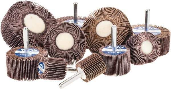 Merit Abrasives - 10 Piece Flap Wheel Kit - Contains Wheels Mounted on 1/4" Shank - USA Tool & Supply