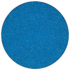 Merit Abrasives - 2" Disc Diam, 60 Grit, Zirconia Alumina Quick Change Disc - Type R Attaching System, Coated, Blue, Medium Grade, 30,000 RPM - USA Tool & Supply