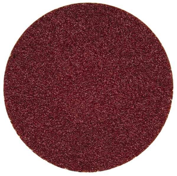 Merit Abrasives - 1-1/2" Disc Diam, 100 Grit, Zirconia Alumina Quick Change Disc - Type R Attaching System, Coated, Blue, Fine Grade, 30,000 RPM - USA Tool & Supply