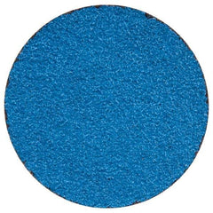 Merit Abrasives - 2" Disc Diam, 50 Grit, Zirconia Alumina Quick Change Disc - Type R Attaching System, Coated, Blue, Coarse Grade, 30,000 RPM - USA Tool & Supply