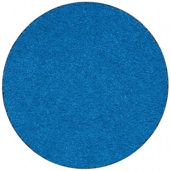Merit Abrasives - 3" Disc Diam, 50 Grit, Zirconia Alumina Quick Change Disc - Type R Attaching System, Coated, Blue, Coarse Grade, 20,000 RPM - USA Tool & Supply