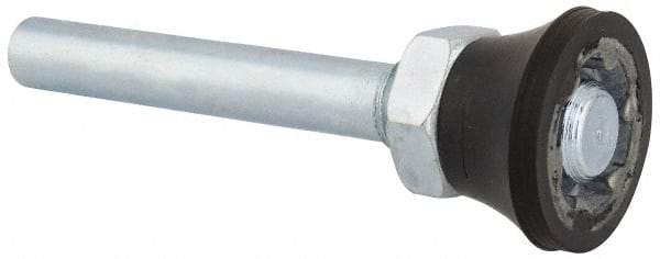 Merit Abrasives - 3/4" Diam Quick-Change Type P Disc Backing Pad - 1/4" Shank Diam, Medium Density, 40,000 RPM, Power-Lock Type 1 Compatible - USA Tool & Supply