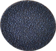 Merit Abrasives - 2" Disc Diam, 36 Grit, Zirconia Alumina Quick Change Disc - Type R Attaching System, Coated, Blue, Very Coarse Grade, 30,000 RPM - USA Tool & Supply