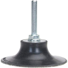 Merit Abrasives - 3" Diam Quick-Change Type S Disc Backing Pad - 1/4" Shank Diam, Soft Density, 20,000 RPM, Power-Lock Type 2 Compatible - USA Tool & Supply