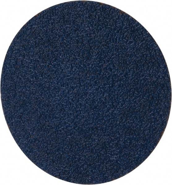 Merit Abrasives - 3" Disc Diam, 40 Grit, Zirconia Alumina Quick Change Disc - Type R Attaching System, Coated, Blue, Coarse Grade, 20,000 RPM - USA Tool & Supply