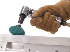 Merit Abrasives - 1-1/2" Disc Diam, 36 Grit, Zirconia Alumina Quick Change Disc - Type S Attaching System, Coated, Blue, Very Coarse Grade, 30,000 RPM, R801 Series - USA Tool & Supply