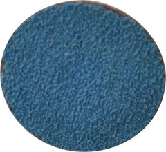 Merit Abrasives - 1-1/2" Disc Diam, 60 Grit, Zirconia Alumina Quick Change Disc - Type S Attaching System, Coated, Blue, Medium Grade, 30,000 RPM - USA Tool & Supply