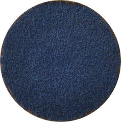 Merit Abrasives - 1-1/2" Disc Diam, 80 Grit, Zirconia Alumina Quick Change Disc - Type S Attaching System, Coated, Blue, Medium Grade, 30,000 RPM - USA Tool & Supply