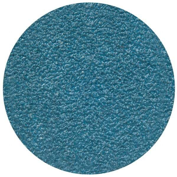 Merit Abrasives - 2" Disc Diam, 40 Grit, Zirconia Alumina Quick Change Disc - Type S Attaching System, Coated, Blue, Coarse Grade, 30,000 RPM - USA Tool & Supply