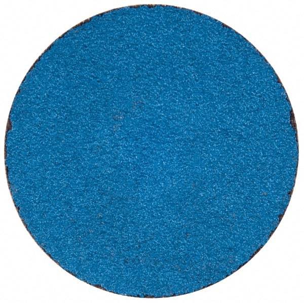 Merit Abrasives - 2" Disc Diam, 80 Grit, Zirconia Alumina Quick Change Disc - Type S Attaching System, Coated, Blue, Medium Grade, 30,000 RPM - USA Tool & Supply