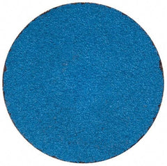 Merit Abrasives - 2" Disc Diam, 80 Grit, Zirconia Alumina Quick Change Disc - Type S Attaching System, Coated, Blue, Medium Grade, 30,000 RPM - USA Tool & Supply