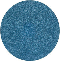 Merit Abrasives - 3" Disc Diam, 50 Grit, Zirconia Alumina Quick Change Disc - Type S Attaching System, Coated, Blue, Coarse Grade, 20,000 RPM - USA Tool & Supply