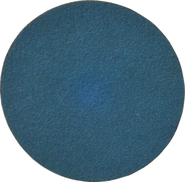 Merit Abrasives - 3" Disc Diam, 60 Grit, Zirconia Alumina Quick Change Disc - Type S Attaching System, Coated, Blue, Medium Grade, 20,000 RPM - USA Tool & Supply