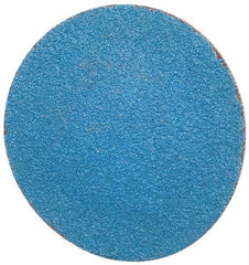 Merit Abrasives - 2" Disc Diam, 80 Grit, Zirconia Alumina Quick Change Disc - Type R Attaching System, Coated, Blue, Medium Grade, 30,000 RPM - USA Tool & Supply